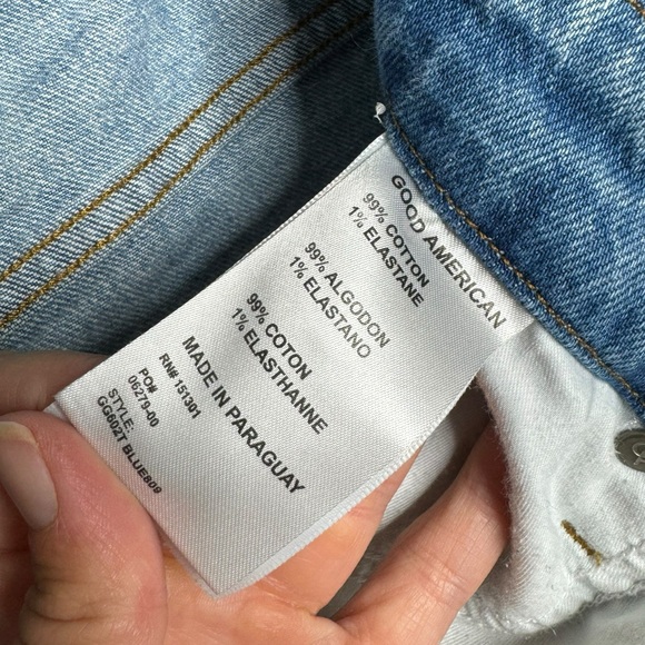 Good American | The Weekender Straight Jean in Blue809 2/26 - Picture 8 of 9